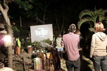 Watching a video at an event