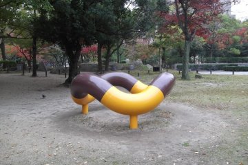 <p>Noguchi also designed playground equipment, as organic in form as many of his sculptures. This one's in Takamatsu Chuo Park</p>