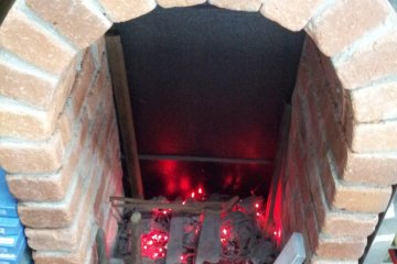 Not a working hearth--just for atmosphere