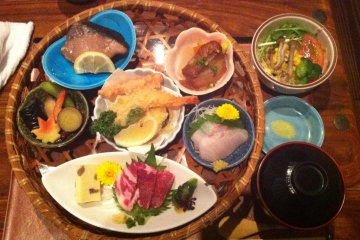 My basashi lunch set