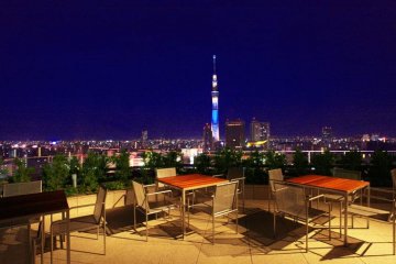 You can almost touch Skytree from the terrace