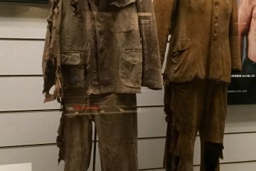 Les vêtements exposés directement aux rayons de chaleur ont été brûlés
