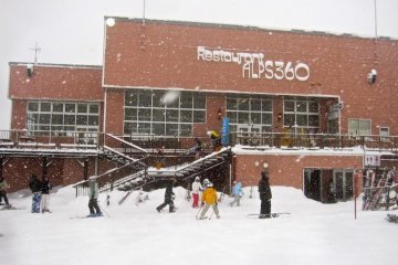 The Alps 360 Restaurant at the top of the Goryu Toomi Gondola