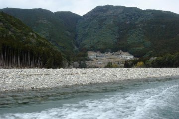 Start of the hovercraft journey on Kumano River