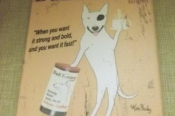 <p>There's coffee-related paraphernalia even in the restroom</p>
