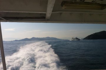 A Cruise Ferry in the wake of the Super Jet