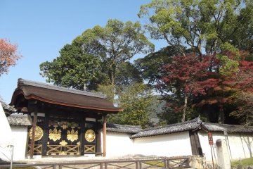 Behind that gate is the Sanboin garden