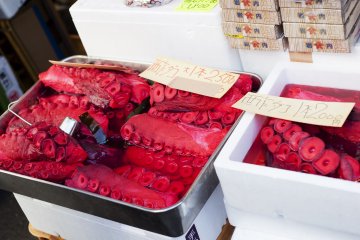 Tsukiji market handles around 450 different kinds of fish every day