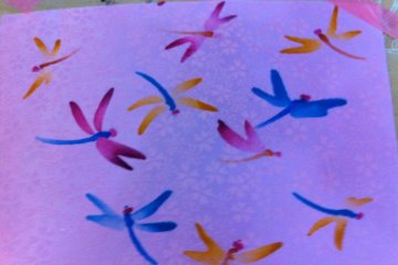 My dragonfly screen print in the making