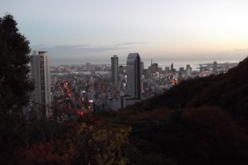 <p>Twilight on the walk back down</p>