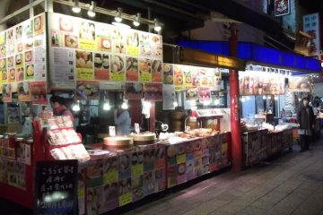 Some of the many stands lining the streets in the evenings
