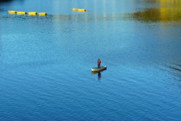 Fishing activities at Lake Sagami