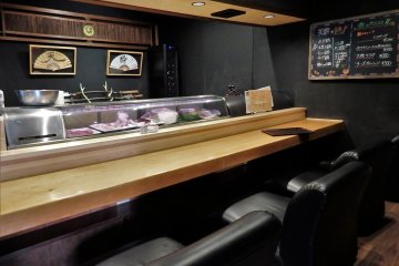 Sushi lovers can choose to sit at the counter