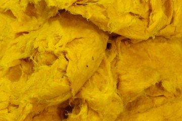 Yellow dyed mulberry paper pulp