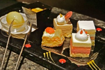 Desserts de Gourmet Sky Lounge Stellar Garden de Tokyo