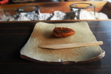 Sun-dried kaki for dessert