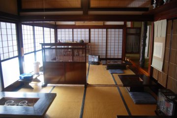 The restaurant is located in a traditional farmhouse with all its rustic charm