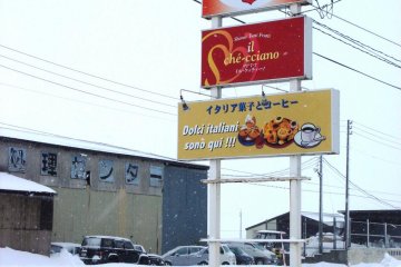 You cannot miss this Italian - signposts right by the street