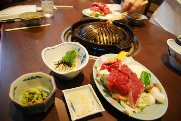 Chopstick action required to get the meat roasted