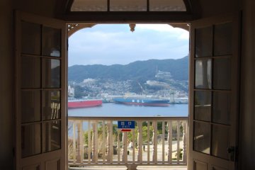 View over Nagasaki habor from one of the houses