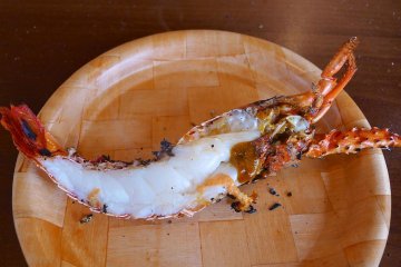 Half a spiny lobster is quite a treat