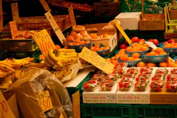 Small, local fruit shop.