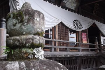 The lanterns and paintings are very old indeed