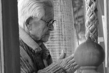A local resident praying during the New Year holidays