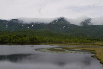 The view from the observation platform at the first lake