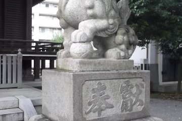 One of the guardian lions