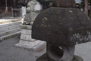 An ancient lantern in the grounds