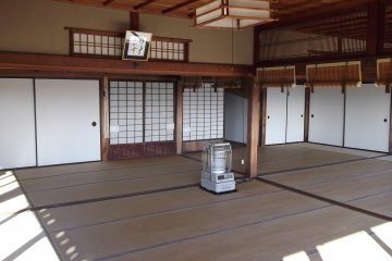 Inside the temple building