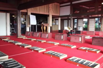 A prayer hall inside the temple