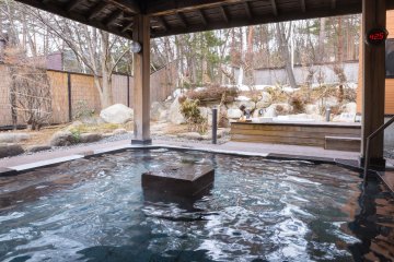 The men & women's onsen swap daily so each guest can enjoy all the different baths