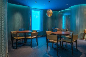 A section of tables at the Restaurant Ocean