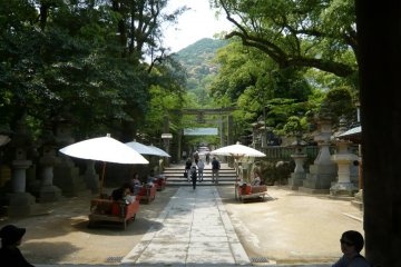 Looking through the entrance gate