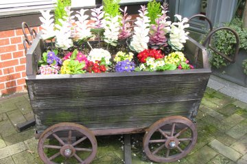 One of many decorations from flowers