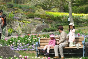 A family on a walk