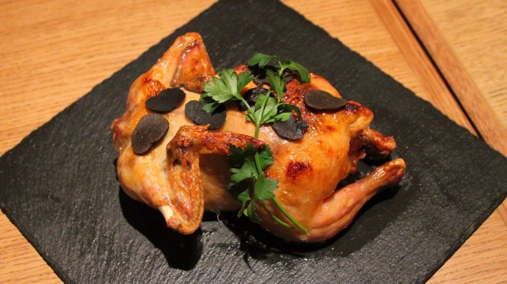 Grilled Young Chicken with Truffle Rice