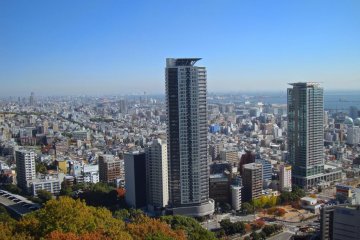 <p>View of Shin-Kobe area from the ropeway</p>
