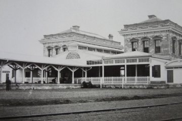 The original Shimbashi Station building (designed by American architect Richard P. Bridgens)
