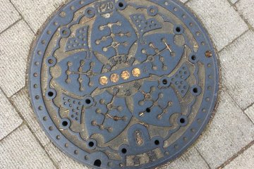 Tokyo area's manhole covers carry the image of the sakura (cherry blossom)