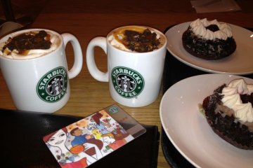 Delicious coffee and cakes