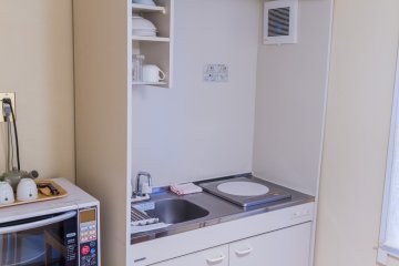Cabins have full kitchens