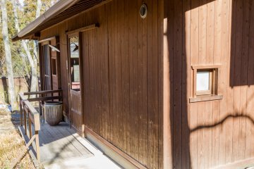 One of six cabins, the largest fitting four people