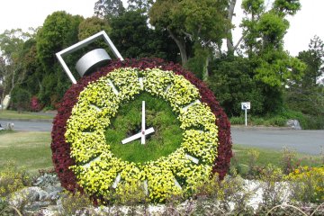 Une horloge de fleurs