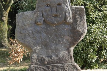 Close up look at one of the statues