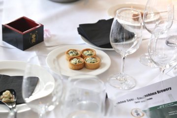 Sake and cheese quiche