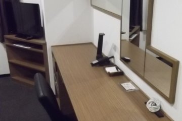 My desk, mirrors and TV