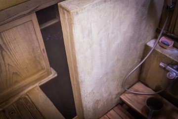 One of the kazoku-buro, or family baths, inside Daimaru Ryokan